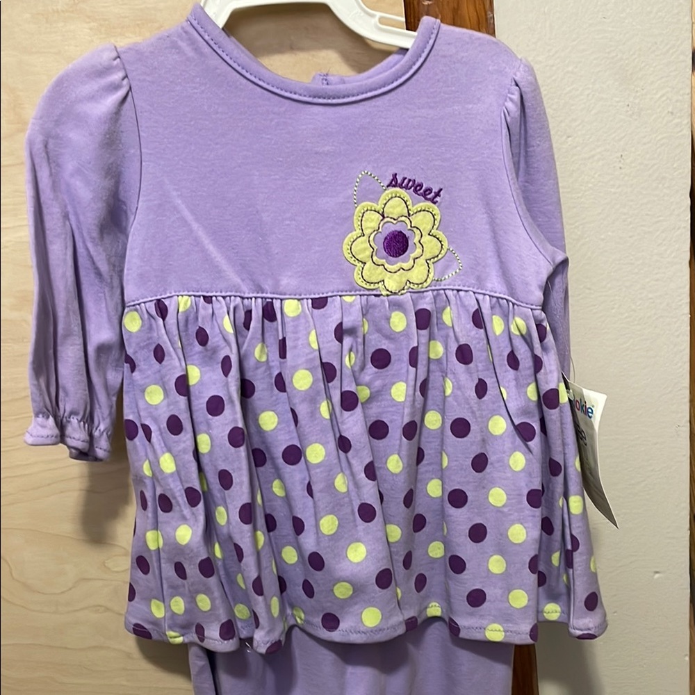 Sweet Lilac Polka Dot Toddler Top